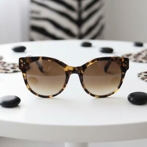 ett:twa Northerner Sunglasses Brown Motif Tortoise Cat Eye 53-21-145‎ Womens